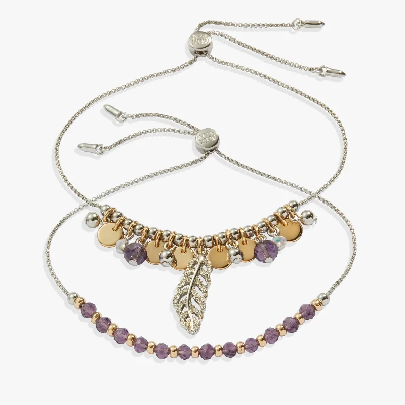 Seasonal Jewelry Deals – Elevate Your Style Feather Bolo Bracelet Gift Set