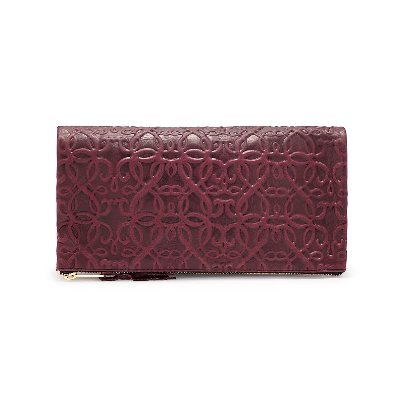 Personalized Jewelry Sale – Unique Gifts At Low Prices Fold Over Leather Clutch, Burgundy