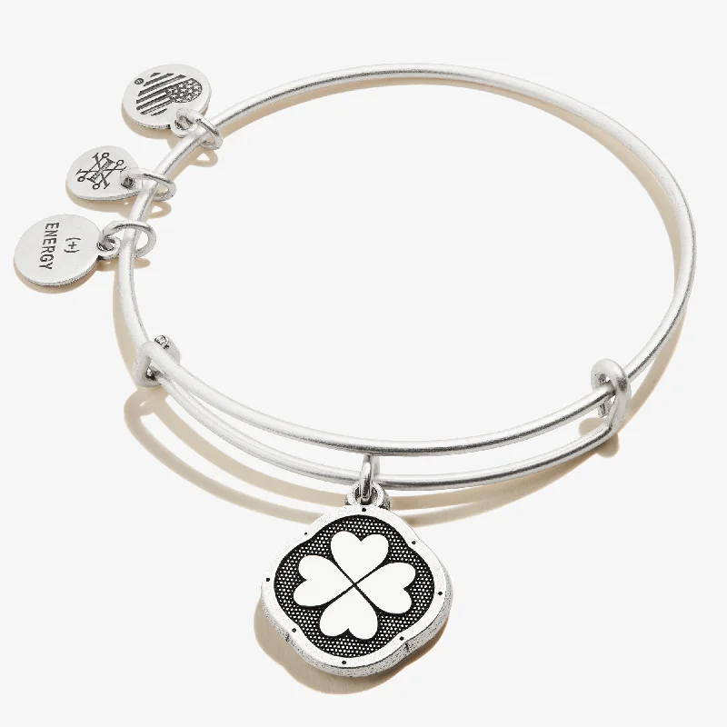 Elegant Necklaces And Bracelets At Limited-Time Offers Four Leaf Clover Charm Bangle, 'Sweet Serendipity'