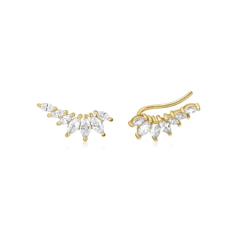 Versatile Layering Jewelry For Effortless Chic Graduated Marquis Shaped Cz Ear Crawl