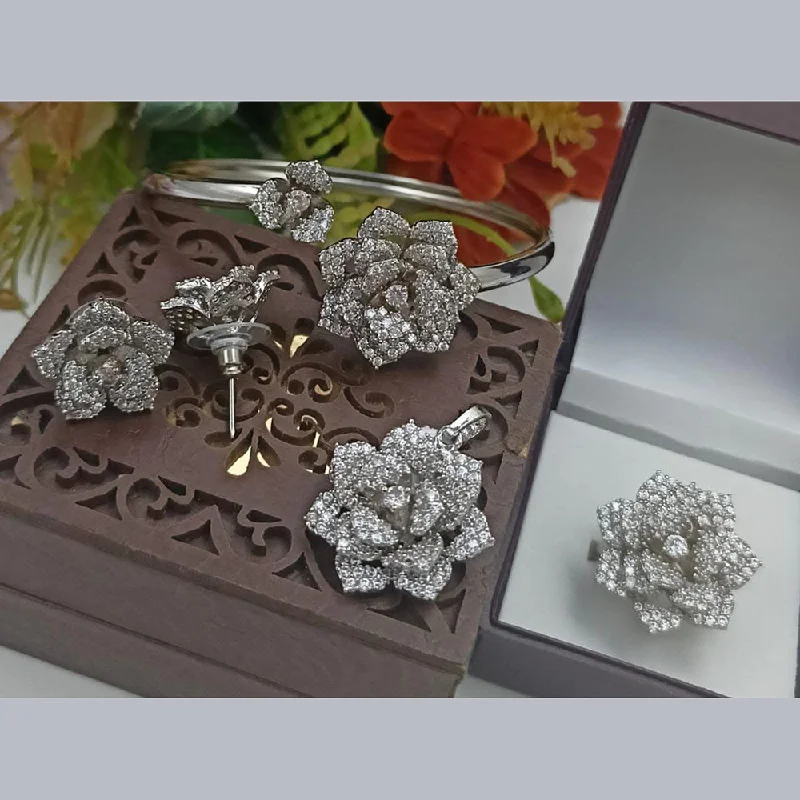 Celebrate With Sparkle – Jewelry Sale Now Live Manisha Jewellery Silver Plated AD Combo