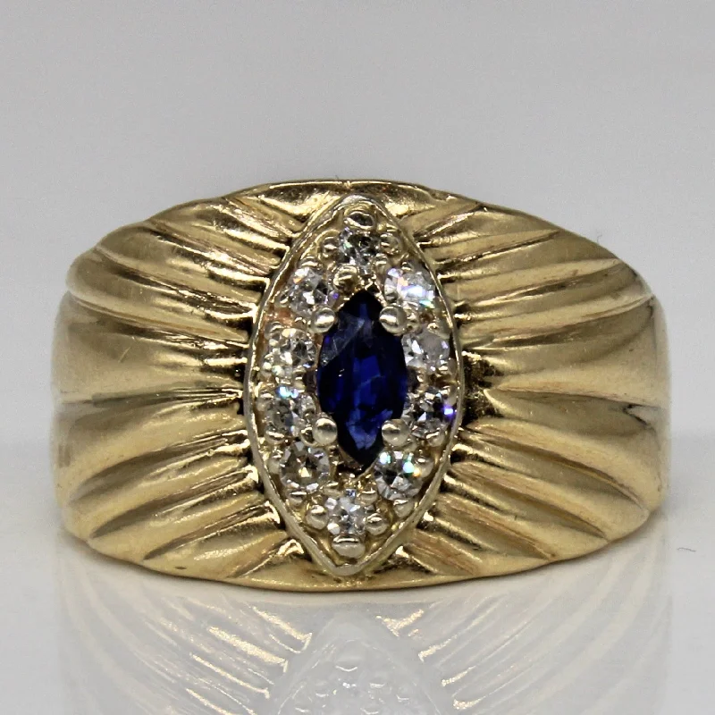 Elegant Jewelry Pieces At Unbelievable Prices Sapphire & Diamond Cocktail Ring | 0.20ctw, 0.10ct | SZ 7 |