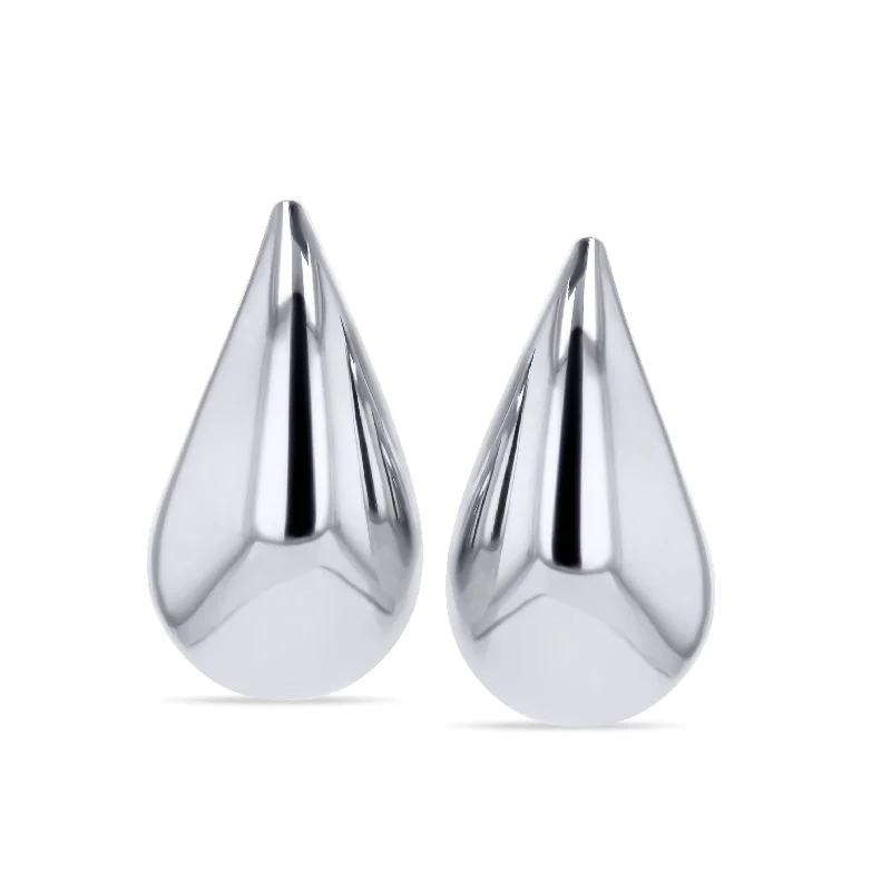 Exclusive Jewelry Markdowns – Limited-Time Offer Sterling Silver Puffy Teardrop Earrings