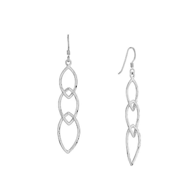 Exclusive Online Jewelry Sale – Don't Wait Sterling Silver Triple Marquise Drop Earrings