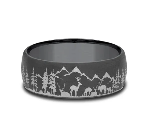 Jewelry Flash Sale – Stylish Designs At Unbeatable Rates Tantalum Wilderness-Inspired Men's Band