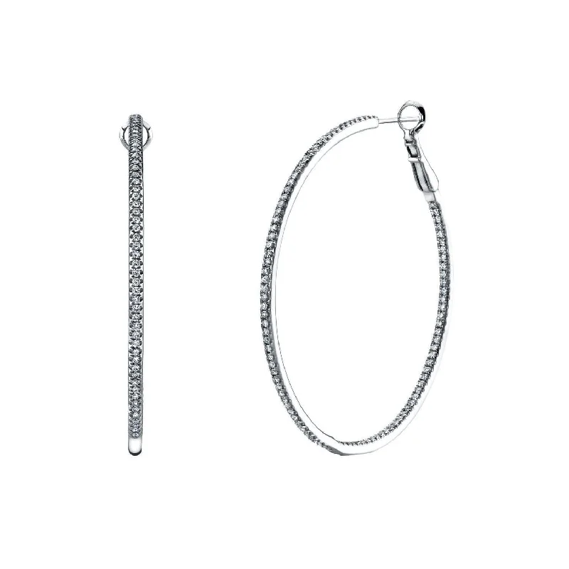 Fashion-Forward Geometric Jewelry For Contemporary Style The Statement Pave-Set Diamond Hoops