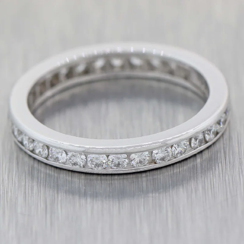 Accessorize For Less – Luxury Jewelry At Affordable Prices Tiffany & Co. Vintage Estate Platinum 0.65ctw Diamond Eternity Wedding Band Ring